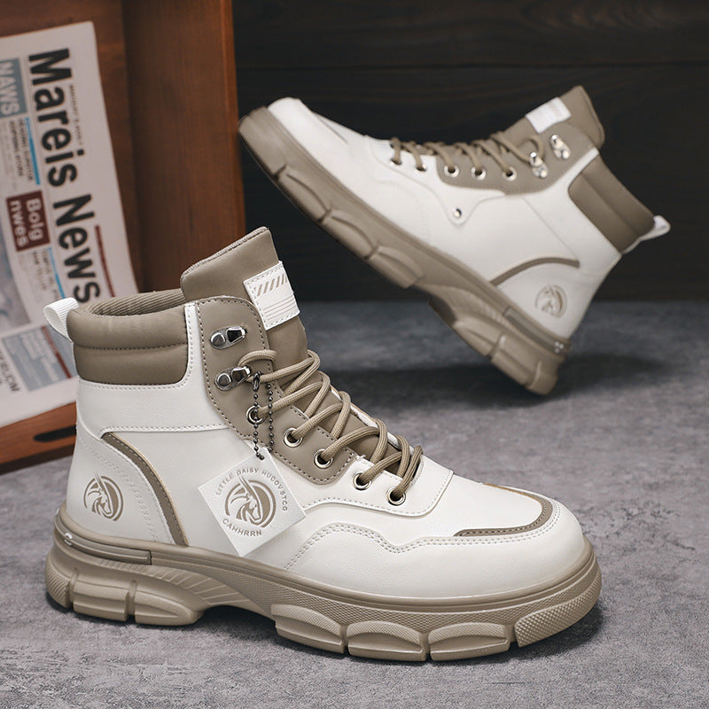Bottes Martin montantes tendance décontractées de style britannique pour hommes