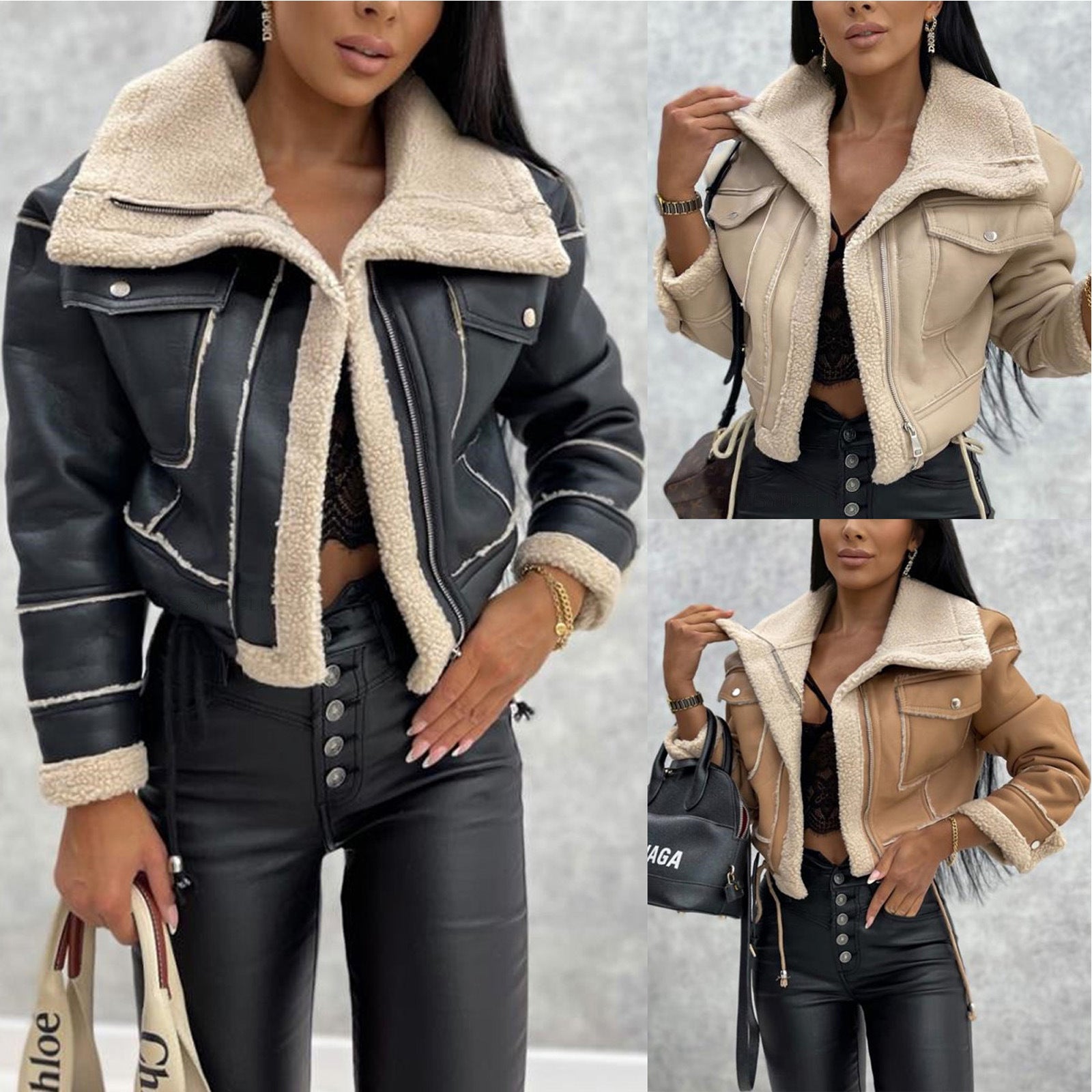 Veste zippée pour femme au style audacieux et moderne.