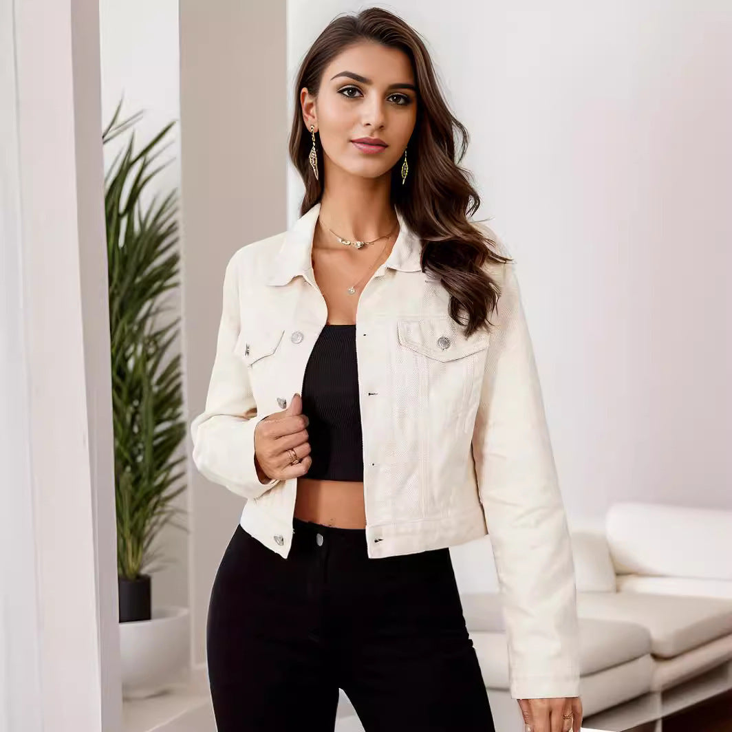 Nouveau Haut en jean manteau court femme