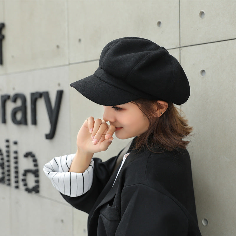 Beret octogonal en laine