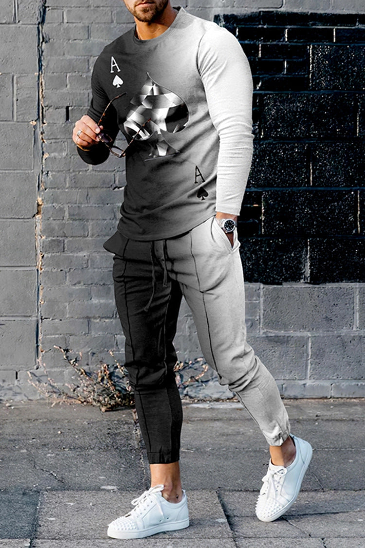 Costume de sport multicolore à manches longues