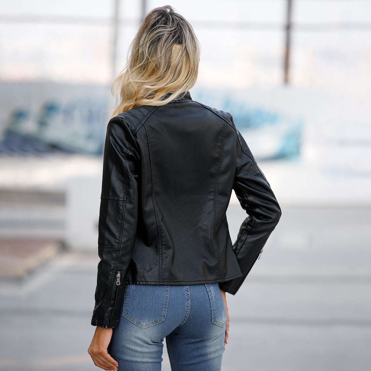Vestes En Cuir Européen Et Américain pour Femmes