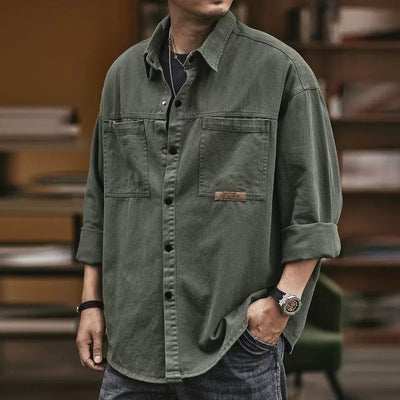Chemise décontracté ample grande taille Printemps et automne