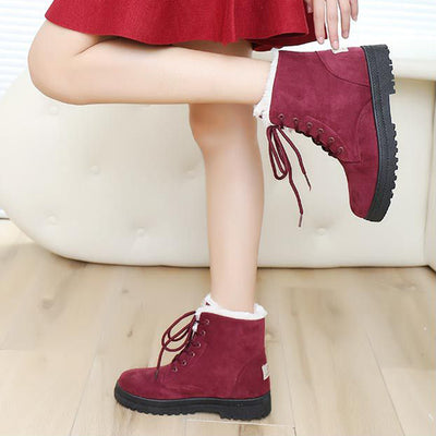 bottines en peluche chaudes pour femmes