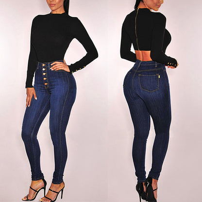 jeans skinny taille haute