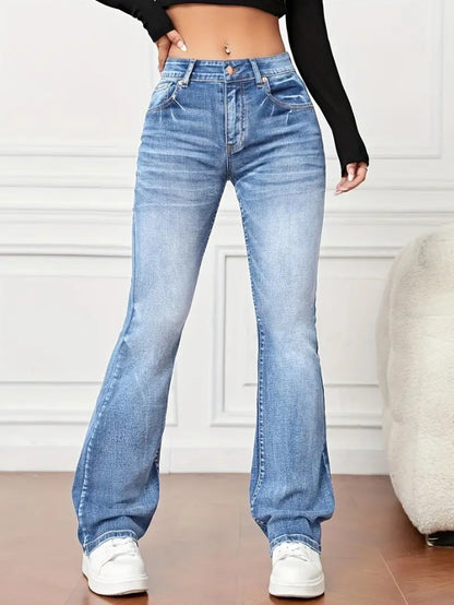 Jeans Bootcut taille haute ample et minceur