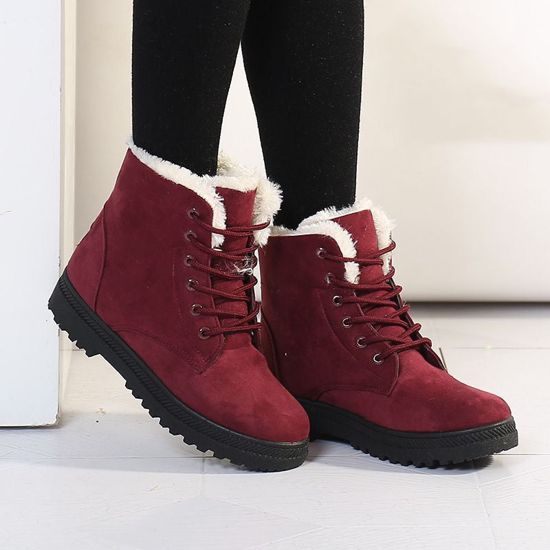 bottines en peluche chaudes pour femmes