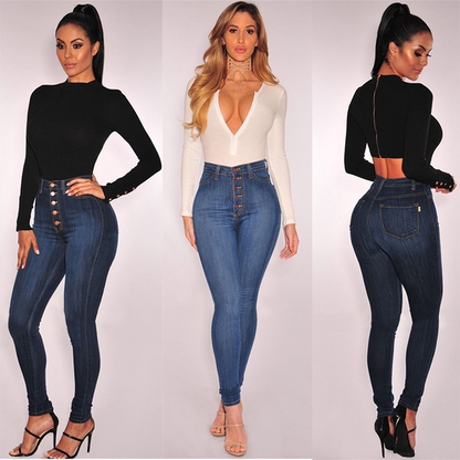 jeans skinny taille haute