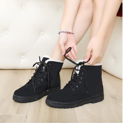 bottines en peluche chaudes pour femmes