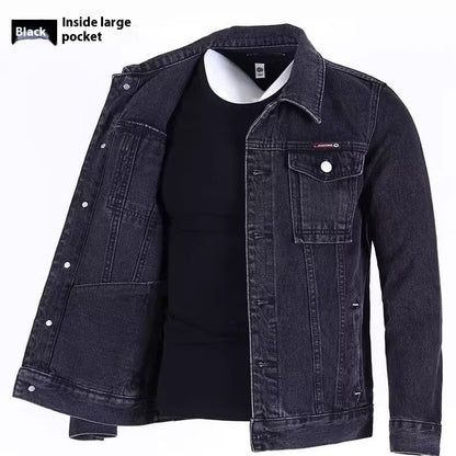 Veste en jeans à revers ample