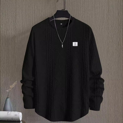 Sweat-shirt décontracté avec lettres collage sur la poitrine pour hommes