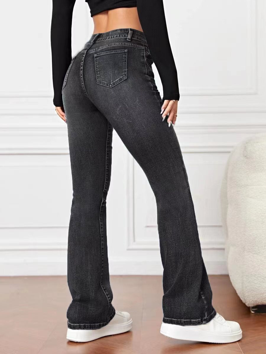 Jeans Bootcut taille haute ample et minceur