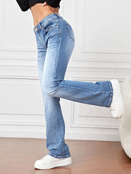 Jeans Bootcut taille haute ample et minceur