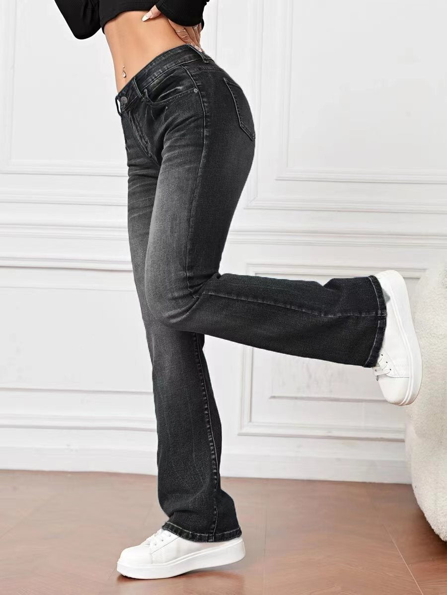 Jeans Bootcut taille haute ample et minceur