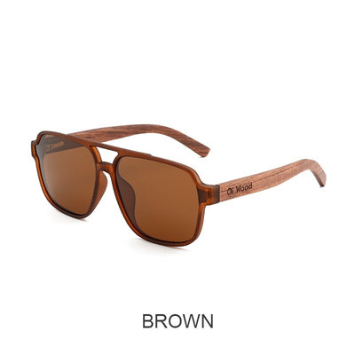 Lunettes de soleil en bois Protection solaire polarisée vintage