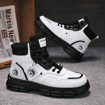 Bottes Martin montantes tendance décontractées de style britannique pour hommes