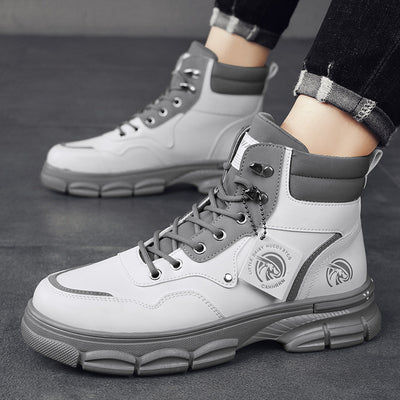 Bottes Martin montantes tendance décontractées de style britannique pour hommes