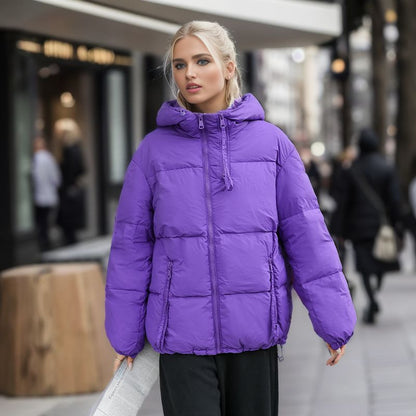 Manteau rembourré en coton à capuche courte