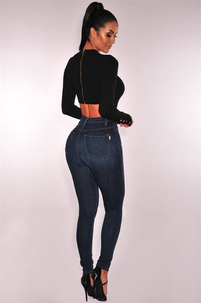 jeans skinny taille haute