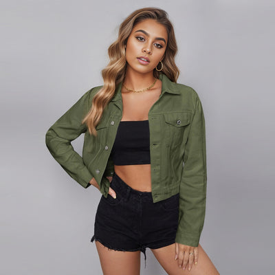 Nouveau Haut en jean manteau court femme