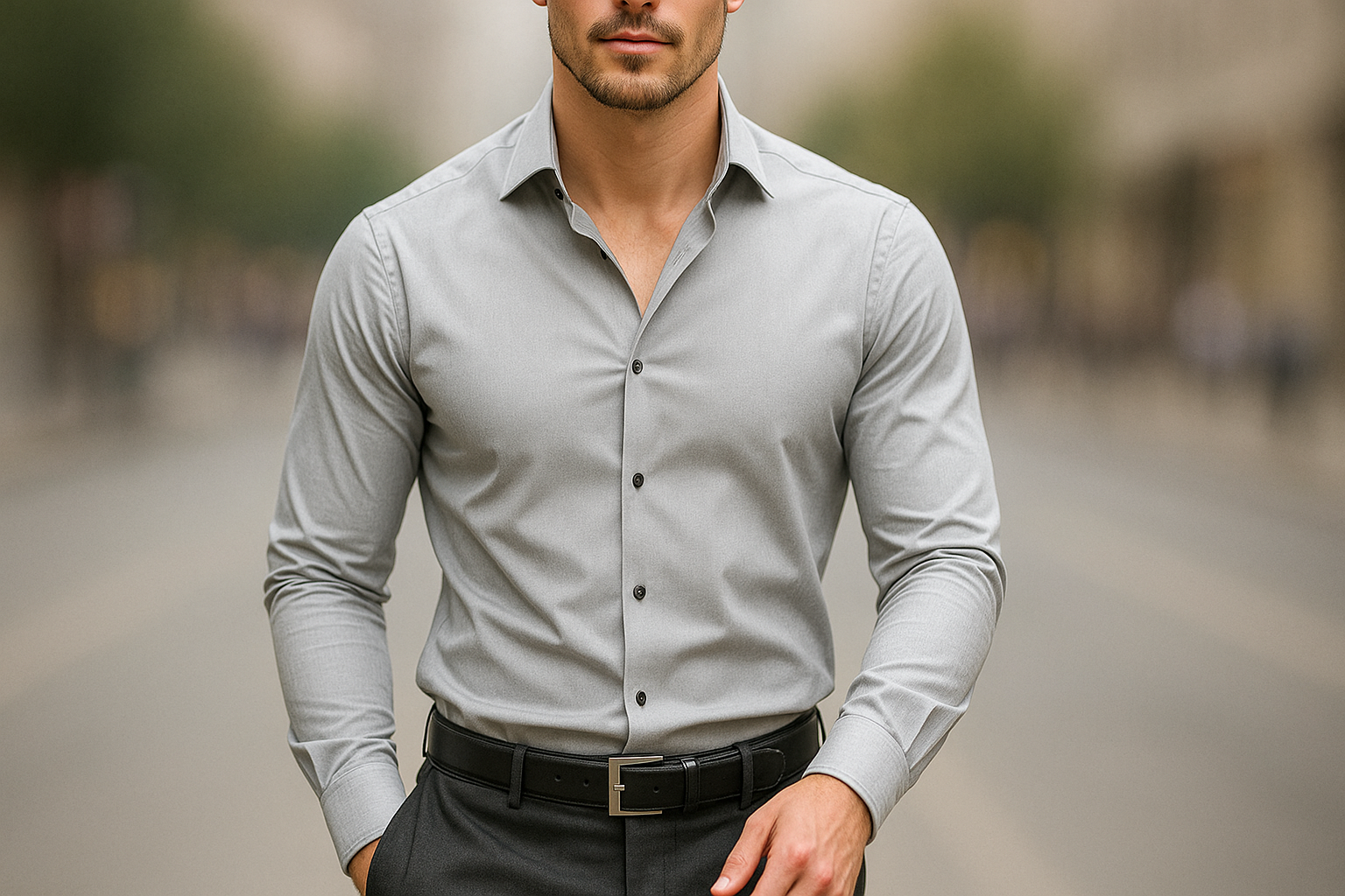 Chemise homme slim, style business, élégante et tendance.