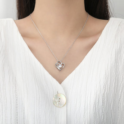 Collier double coeur Saint-Valentin