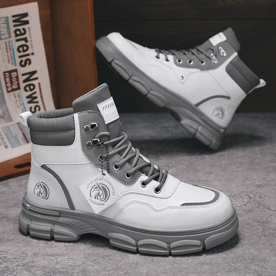 Bottes Martin montantes tendance décontractées de style britannique pour hommes