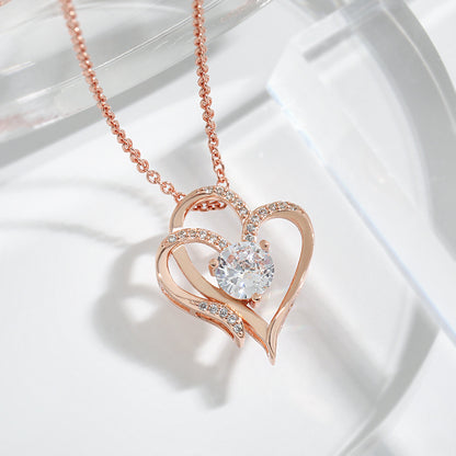 Collier double coeur Saint-Valentin