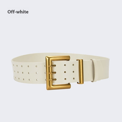 Ceinture à trois boutons avec boucle à aiguille décorative personnalisée
