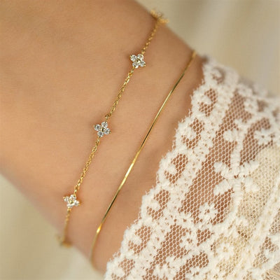 Bracelet en argent plaqué Or 18 carat