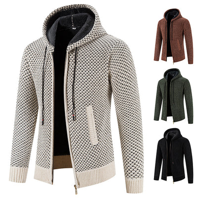 Veste Tricots Coton , velour à capuche
