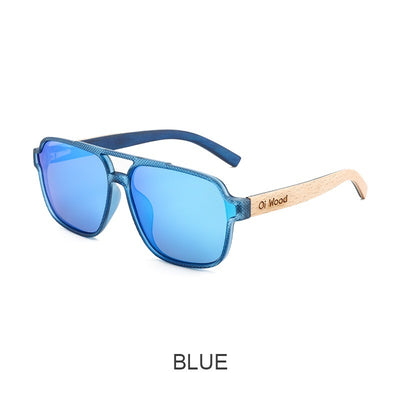 Lunettes de soleil en bois Protection solaire polarisée vintage