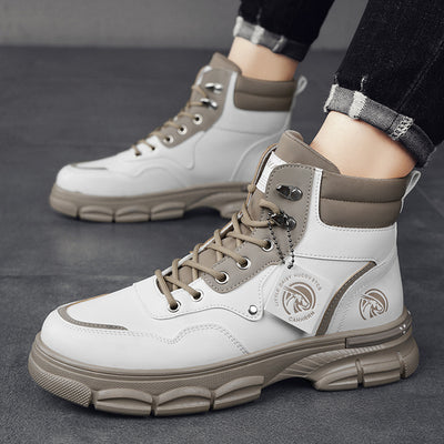 Bottes Martin montantes tendance décontractées de style britannique pour hommes