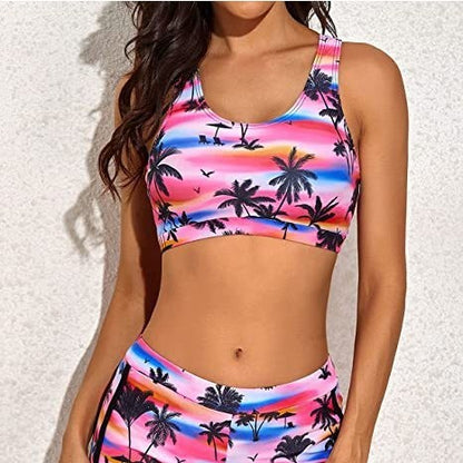 Maillot de bain trois pièces Boxer, vacances en bord de mer, plage