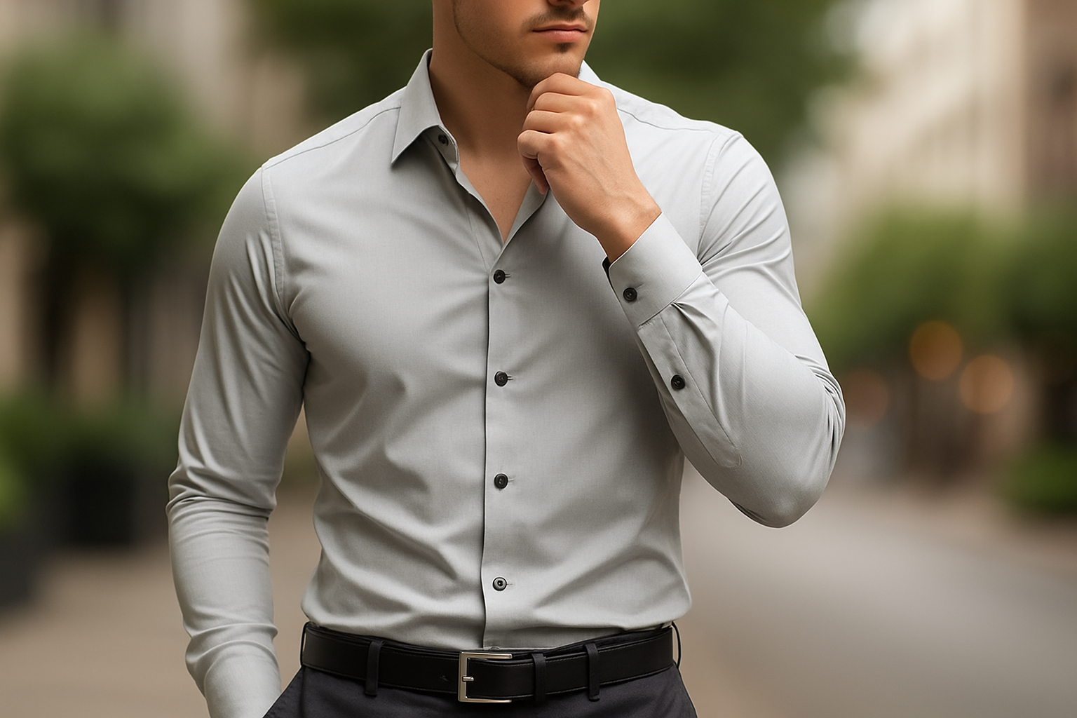 Chemise homme slim, style business, élégante et tendance.