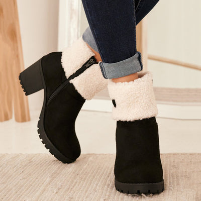 Bottes courtes en laine chaude pour femmes