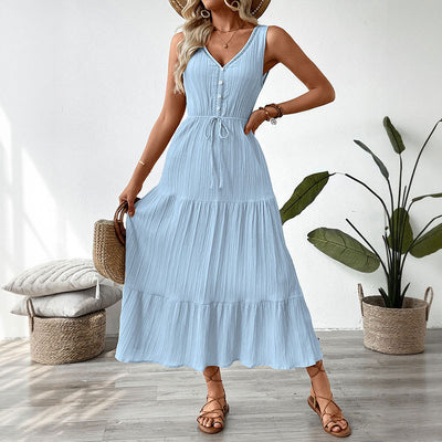 Robe Femme Tendance à Couture Contrastée – Style Décontracté et Unique