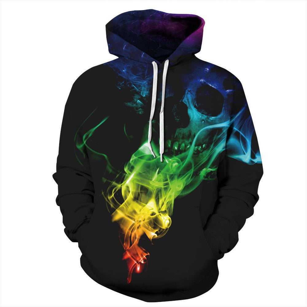 Sweat à capuche imprimé numérique à encre colorée Starry Sky pour hommes