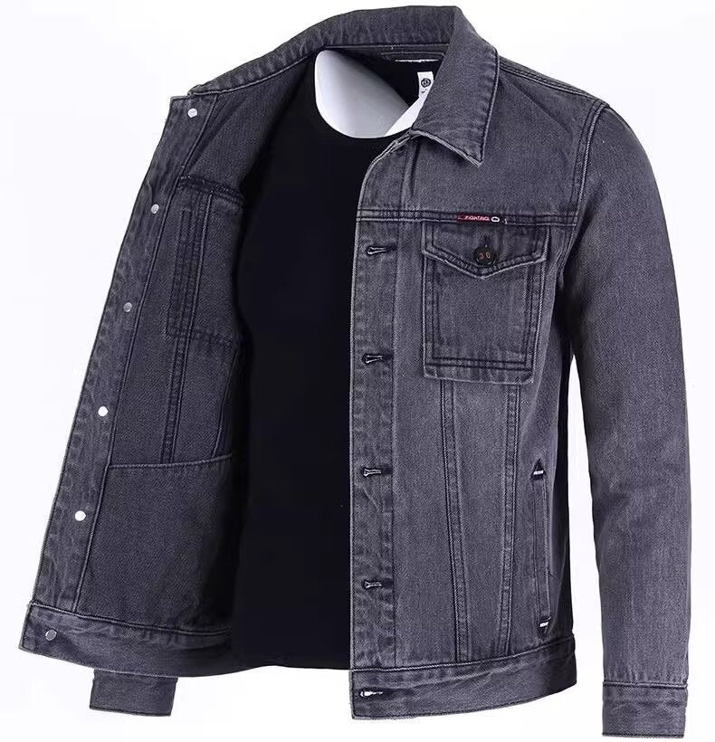 Veste en jeans à revers ample