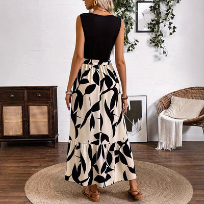 Robe à imprimé couture tendance pour le printemps et l'été