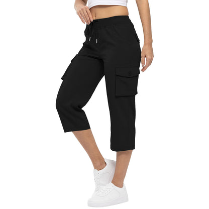 Pantalon ample taille haute avec poche à cordon