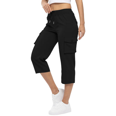Pantalon ample taille haute avec poche à cordon
