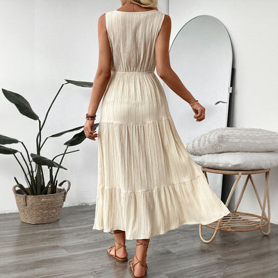 Robe Femme Tendance à Couture Contrastée – Style Décontracté et Unique
