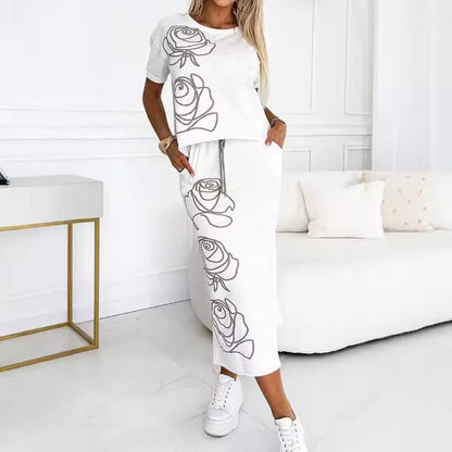 Ensemble deux pièces imprimé femme – Tendance automne