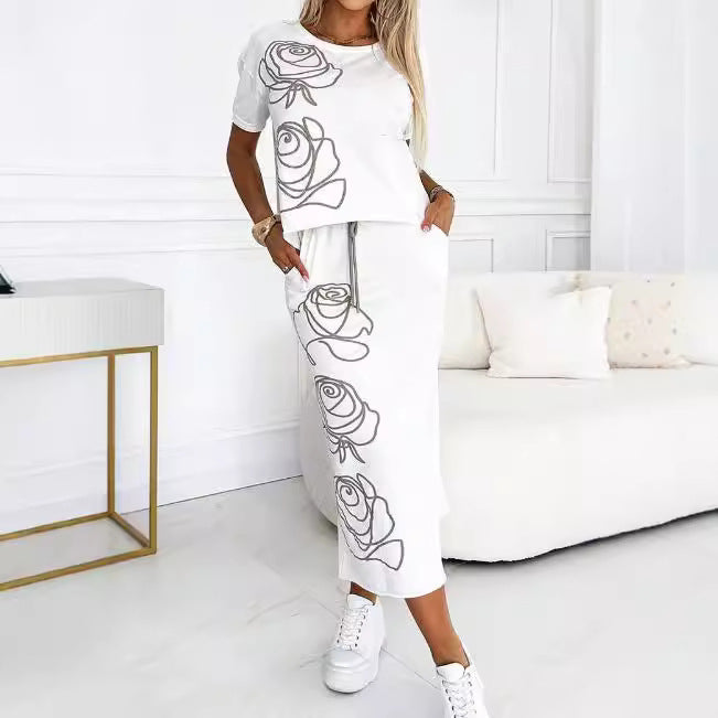 Ensemble deux pièces imprimé femme – Tendance automne
