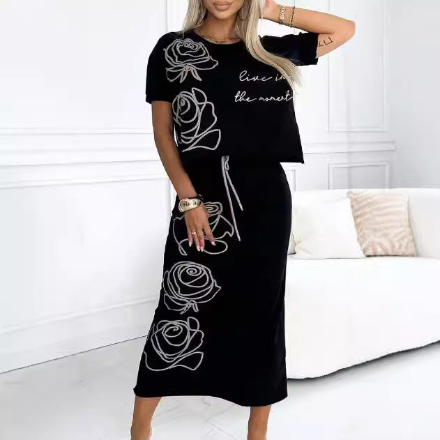 Ensemble deux pièces imprimé femme – Tendance automne