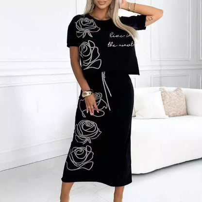 Ensemble deux pièces imprimé femme – Tendance automne