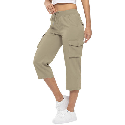 Pantalon ample taille haute avec poche à cordon