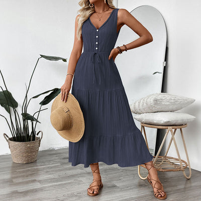 Robe Femme Tendance à Couture Contrastée – Style Décontracté et Unique