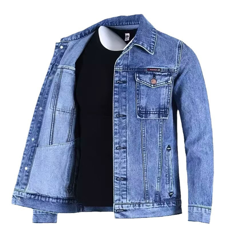 Veste en jeans à revers ample